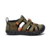 Keen Little Kids' Seacamp II CNX | Dark Olive/Gold Flame -Keen 07908dc5b10681683a7e1a0f3bef8ed5c351e1e3