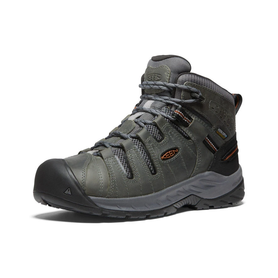 Keen Men's Flint II Waterproof Mid (Soft Toe) | Steel Grey/Tortoise Shell 5 Keen Men's Flint II Waterproof Mid (Soft Toe) | Steel Grey/Tortoise Shell - Image 3