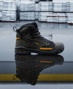 Keen Men's Troy 6" Waterproof Boot (Carbon-Fiber Toe) | Magnet/Black -Keen 1025697 PDP RightImage