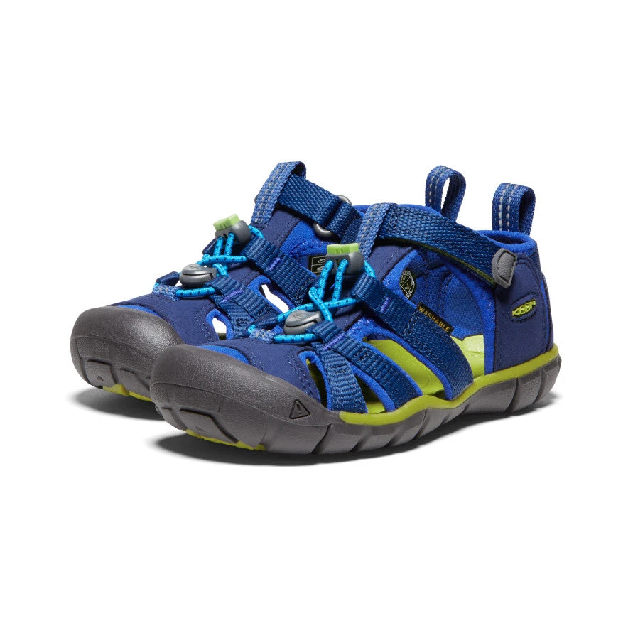 Keen Little Kids' Seacamp II CNX | Blue Depths/Chartreuse 4 Keen Little Kids' Seacamp II CNX | Blue Depths/Chartreuse - Image 2