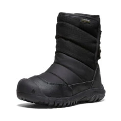 Keen Little Kids' Puffrider Waterproof Winter Boot | Black/Steel Grey -Keen 1f9ee2125c2f3e7b07182bd0e67962ae83b97c11