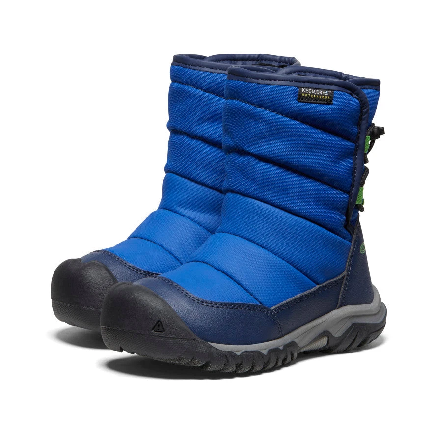 Keen Little Kids' Puffrider Waterproof Winter Boot | Naval Academy/Surf 4 Keen Little Kids' Puffrider Waterproof Winter Boot | Naval Academy/Surf - Image 2