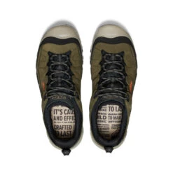 Keen Men's Targhee IV Wide Waterproof Hiking Shoe | Dark Olive/Gold Flame -Keen 6f7ad76cfea480b994bd3e127982bcd9e0f84994