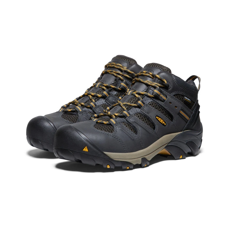 Keen Men's Lansing Mid Waterproof (Steel Toe) | Raven/Tawny Olive 4 Keen Men's Lansing Mid Waterproof (Steel Toe) | Raven/Tawny Olive - Image 2