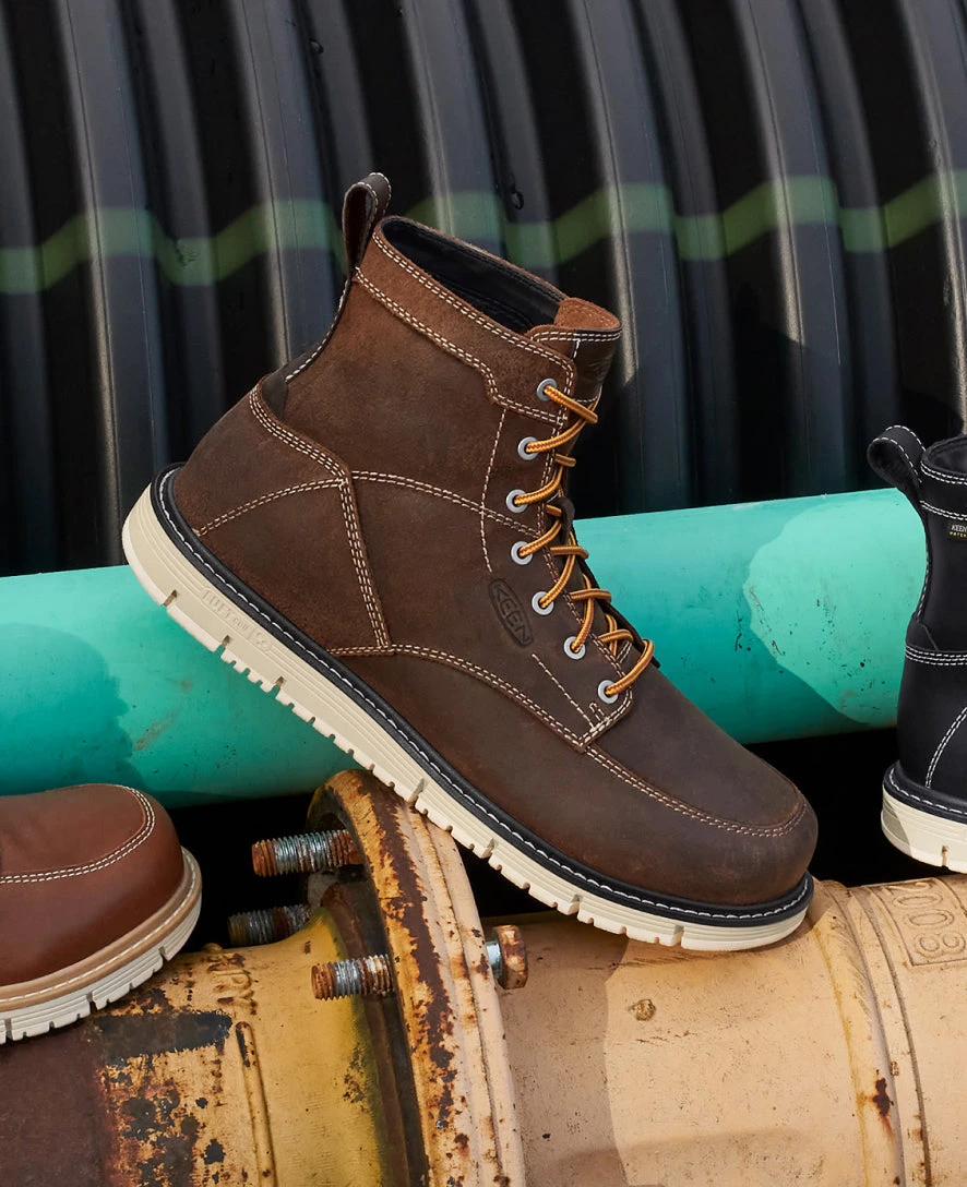 Keen Men's San Jose 6" Boot (Soft Toe) | Coffee Bean/Star White 11 Keen Men's San Jose 6" Boot (Soft Toe) | Coffee Bean/Star White - Image 9