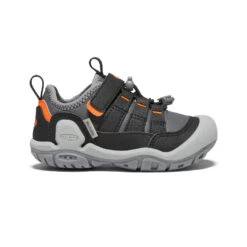 Keen Little Kids' Knotch Hollow Sneaker | Steel Grey/Safety Orange